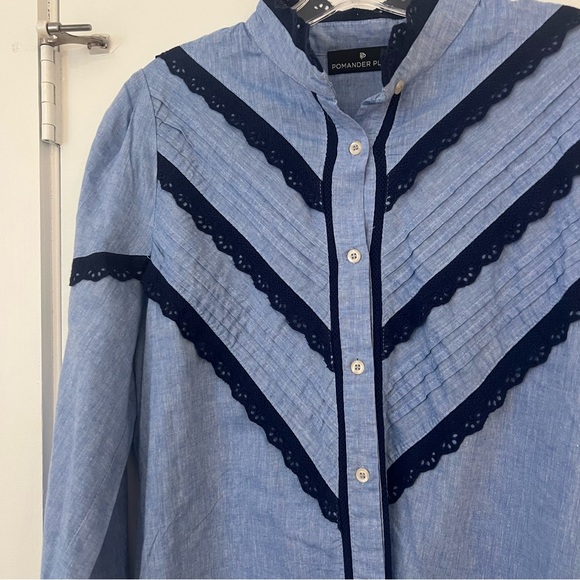 Pomander Place Jolene Chambray Midi Dress - Picture 6 of 14